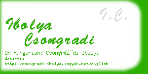 ibolya csongradi business card